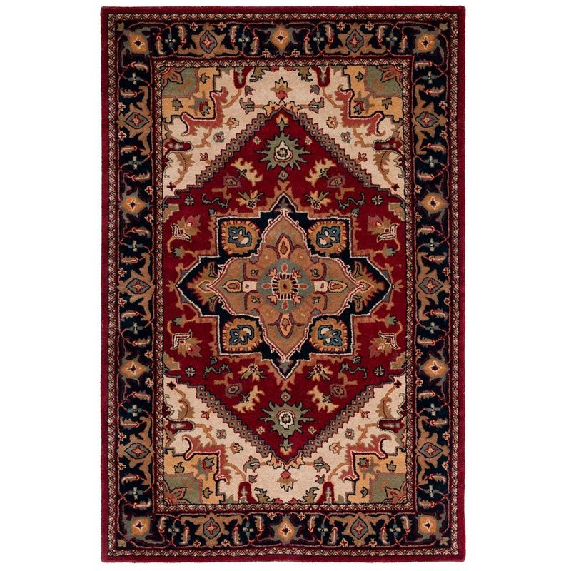 Heritage HG625 Handmade Area Rug - 5'x8' - Red - Safavieh