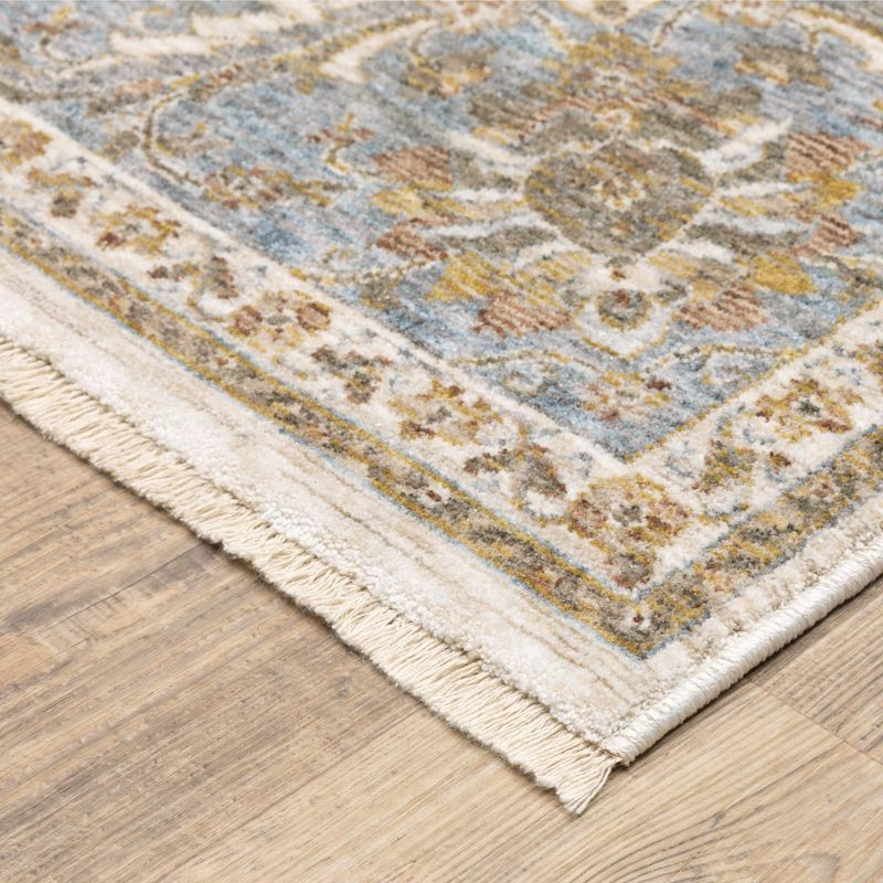 Oriental Weavers Maharaja 5091Z Ivory/ Blue Indoor Area Rug - 5'3" x 7'6"