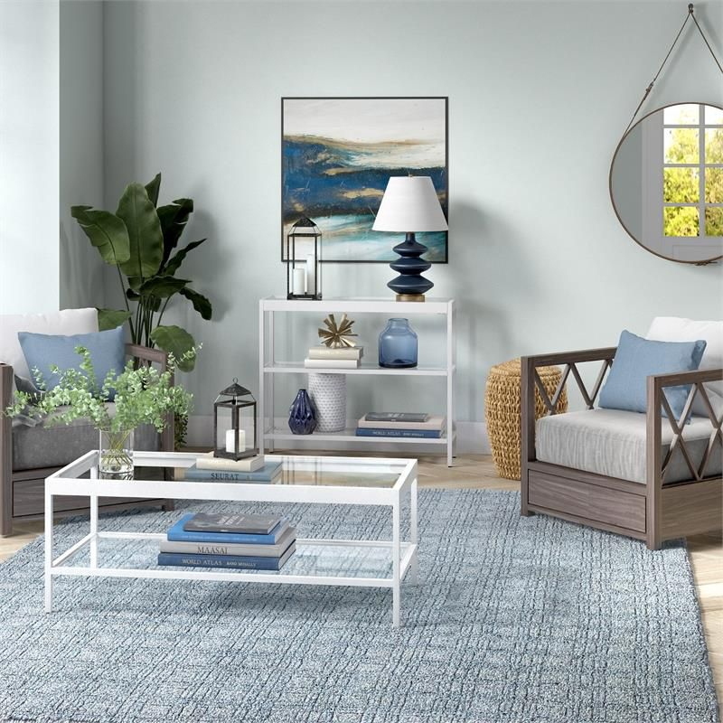 36" White Console Table - Henn&Hart