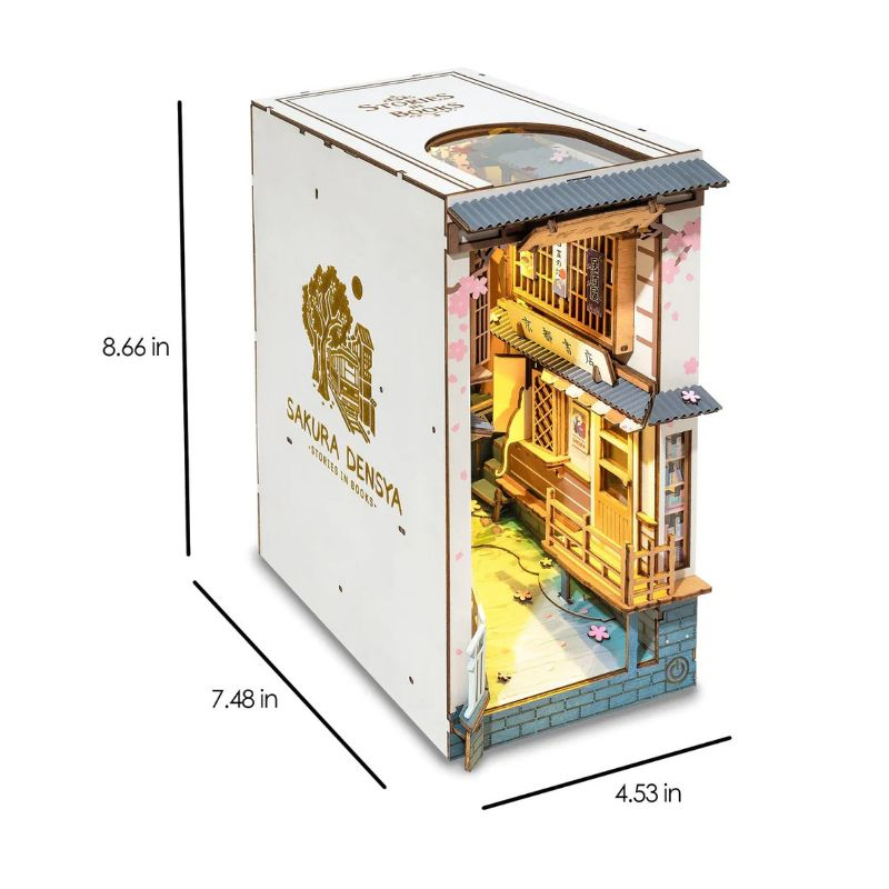 DIY 3D Book Nook Kit Sakura Densya 340 pcs