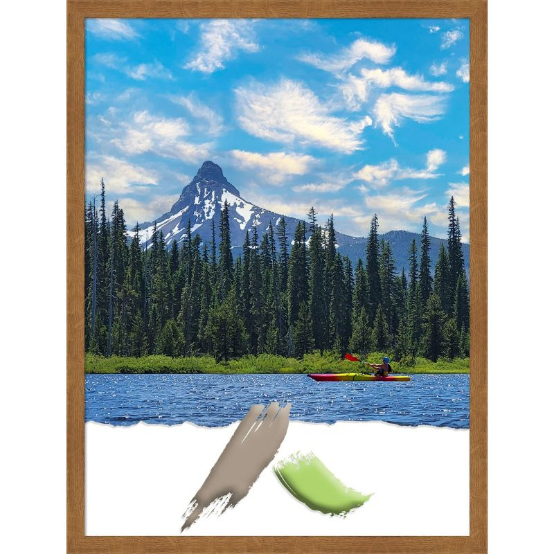 Amanti Art Carlisle Blonde Narrow Wood Picture Frame Opening Size 18x24 in.
