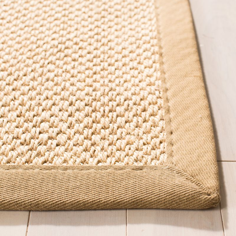 Natural Fiber NF141 Power Loomed Area Rug - Maize/Linen - 9'x9' - Safavieh.