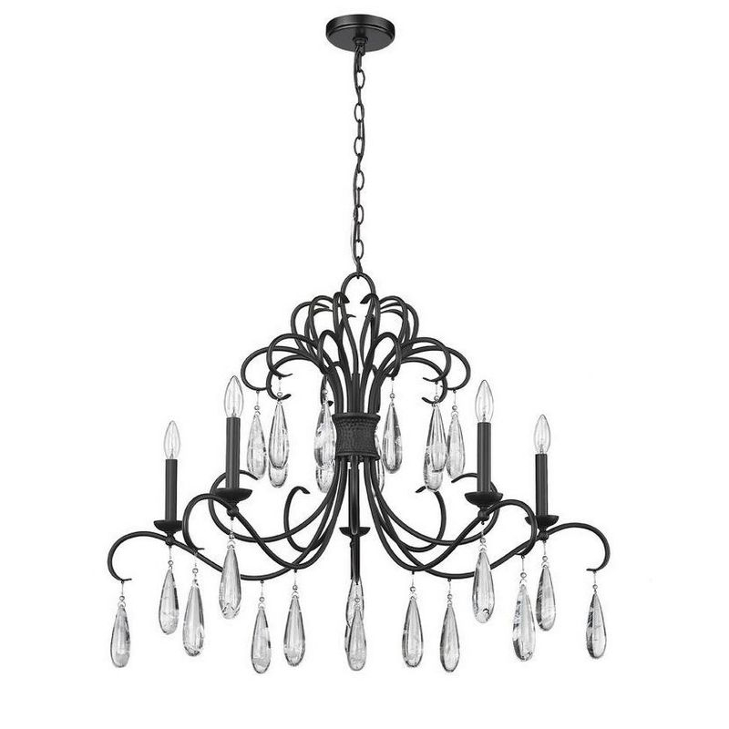 Z-Lite Amara 5 - Light Chandelier in  Matte Black