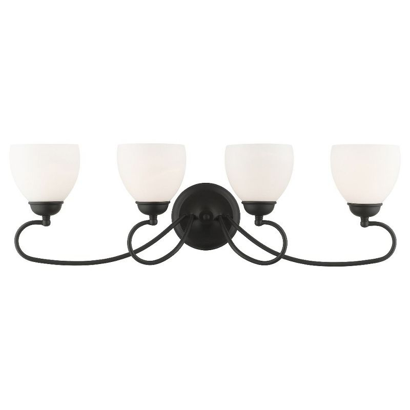 Livex Lighting Brookside 4 - Light Vanity in  Black