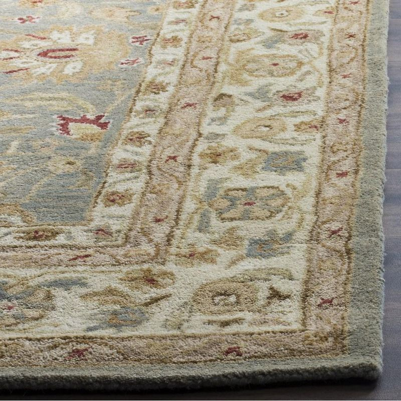 Antiquity AT822 Hand Tufted Area Rug - Grey Blue/Beige - 8'3"x11' - Safavieh.