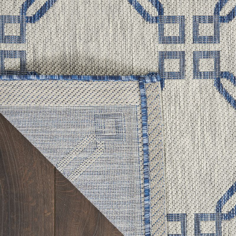 Nourison Garden Party GRD02 Indoor/outdoor Area Rug - Ivory Blue 6' x 9'