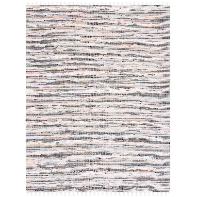 Rag Rug RAR125 Hand Woven Indoor Area Rug - Ivory/Multi - 8'x10' - Safavieh.