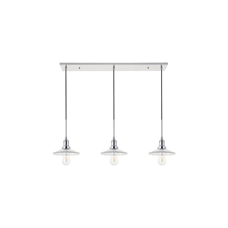 Elegant Lighting Rohan 30-Inch Satin Gold Chandelier with Metal Rings