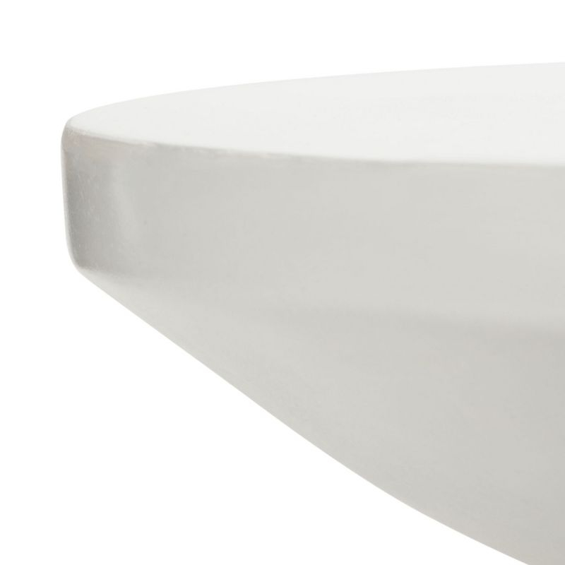 Jiraiya Concrete Accent Stool - Indoor/Outdoor - VNN1033 - White - Safavieh