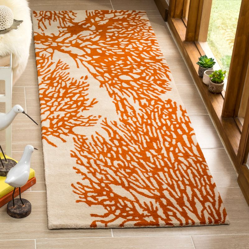Bella BEL115 Hand Tufted Runner Rug - Beige/Terracotta - 2'3"x7' - Safavieh.