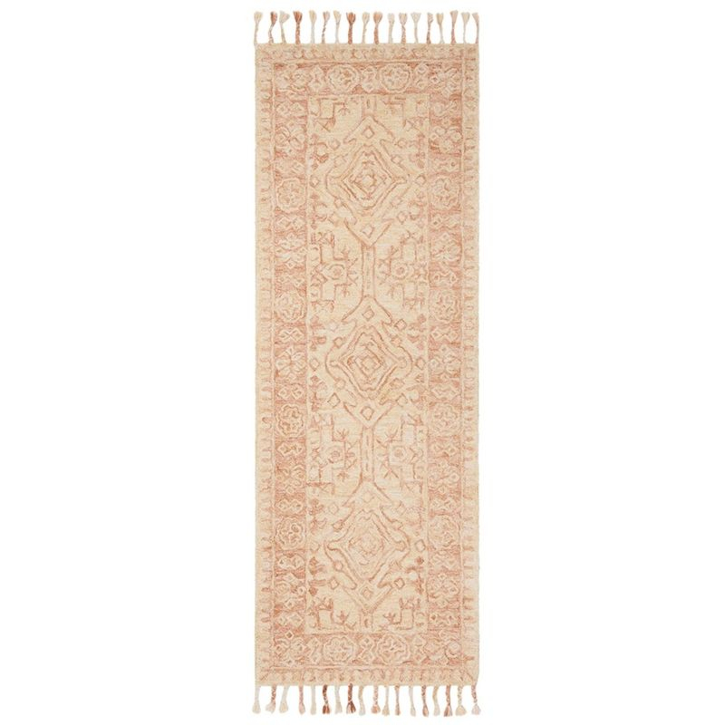 Aspen APN225 Hand Tufted Runner Rug - Ivory/Blush - 2'3"x7' - Safavieh.