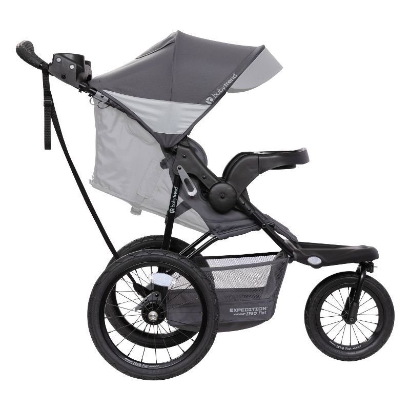 Baby Trend Expedition Zero Flat Stroller Jogger with LED Safety Lights - Dash Gray