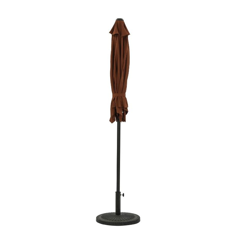 7.5' Hexagon Bistro Market Umbrella with Push-Button Tilt - Island Umbrella: Rust-Resistant, Wind Vent