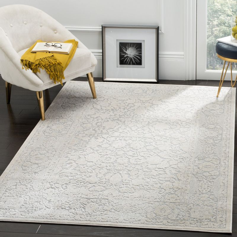 Reflection RFT667 Power Loomed Indoor Area Rug - Light Grey/Cream - 4'x6' - Safavieh.