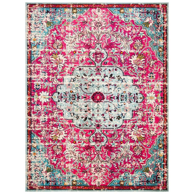 Madison MAD447 Power Loomed Indoor Area Rug - Fuchsia/Teal - 9'x12' - Safavieh