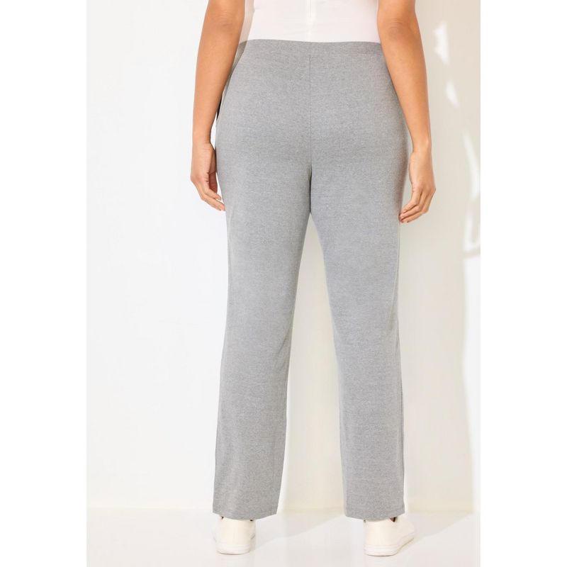 Catherines Women's Plus Size Suprema Pant - 0X, Heather Grey