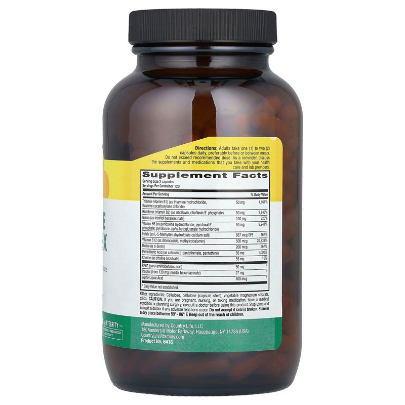 Country Life Coenzyme B-Complex, 240 Vegan Capsules