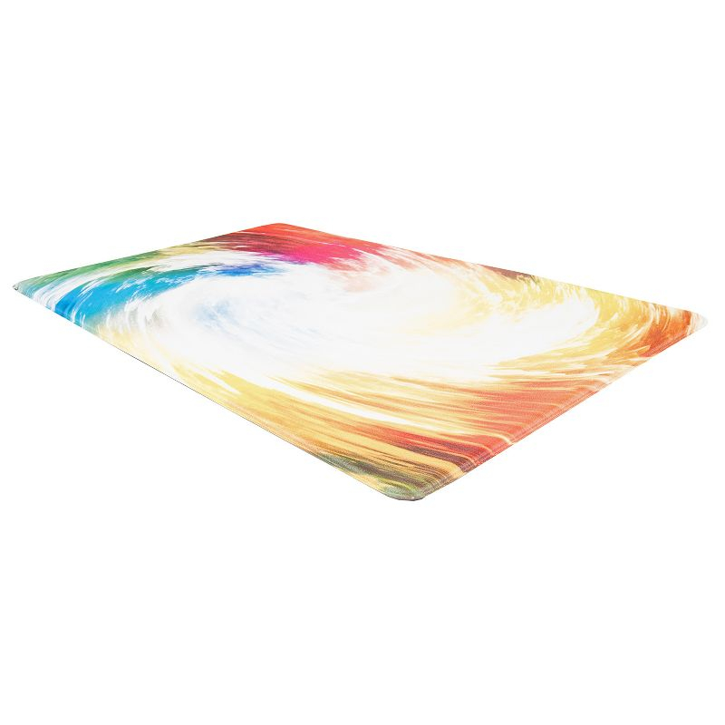 World Rug Gallery Contemporary Waves Anti-Fatigue Standing Mat - Multi 18"x47"