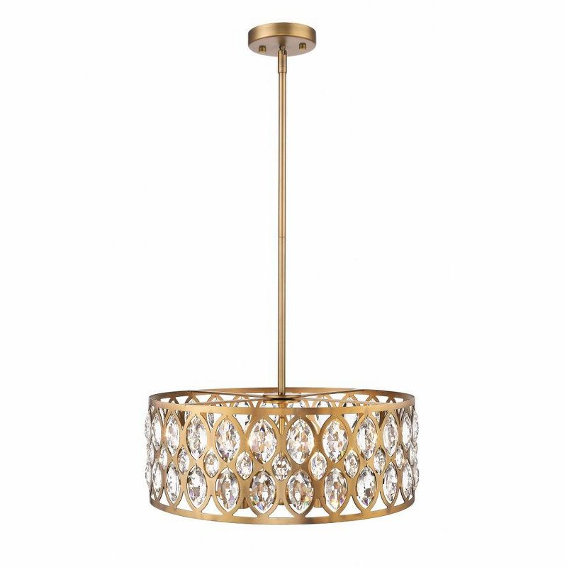 Z-Lite Dealey 6 - Light Chandelier in  Heirloom Brass