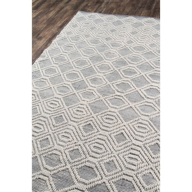 Momeni 2'x3' Hermosa Cara Accent Rug Gray: Modern Geometric Indoor Outdoor Medium Pile, Recycled PET