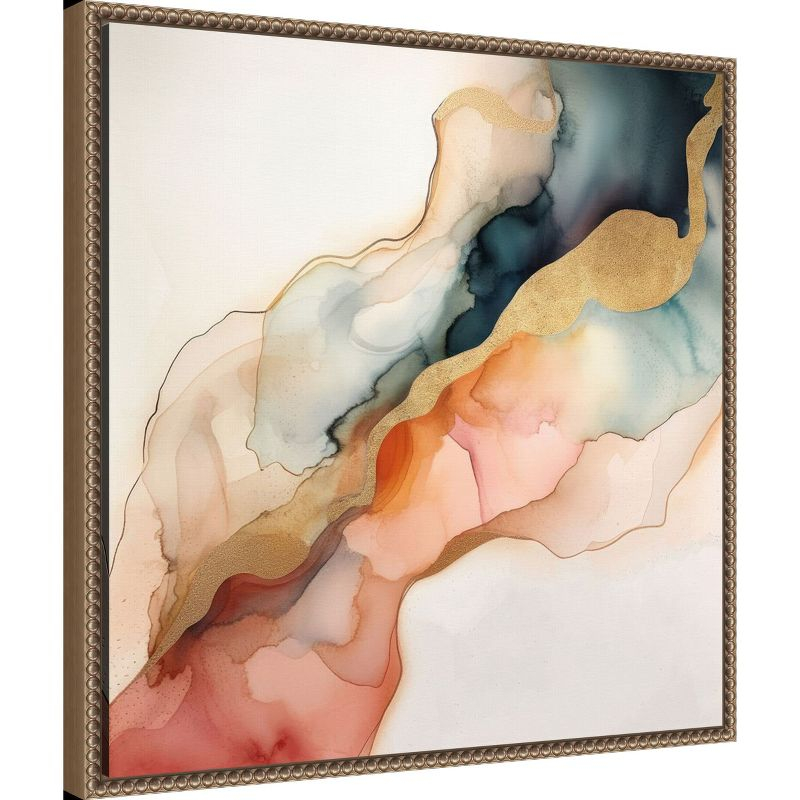 Amanti Art Abstracted Radiance I by Irena Orlov Canvas Wall Art Print Framed 22-in. W x 22-in. H.
