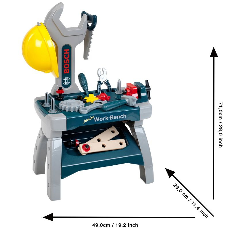 Bosch Junior Workbench - Tool Set & Workstation, Kids Pretend Play, Ages 3+