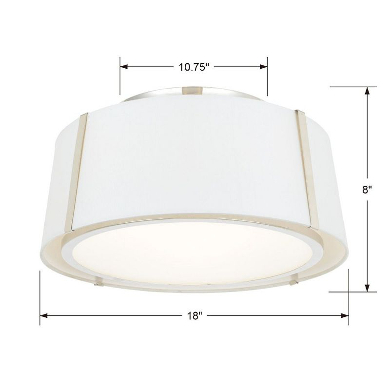 Crystorama Lighting Fulton 3 - Light Flush Mount in  Polished Nickel