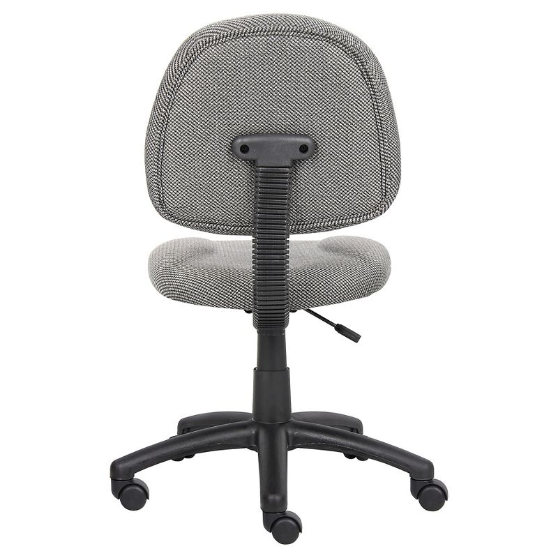 Boss Office Products Deluxe Posture Chair Gray : Ergonomic Swivel Computer Chair with Lumbar Support, Nylon Legs