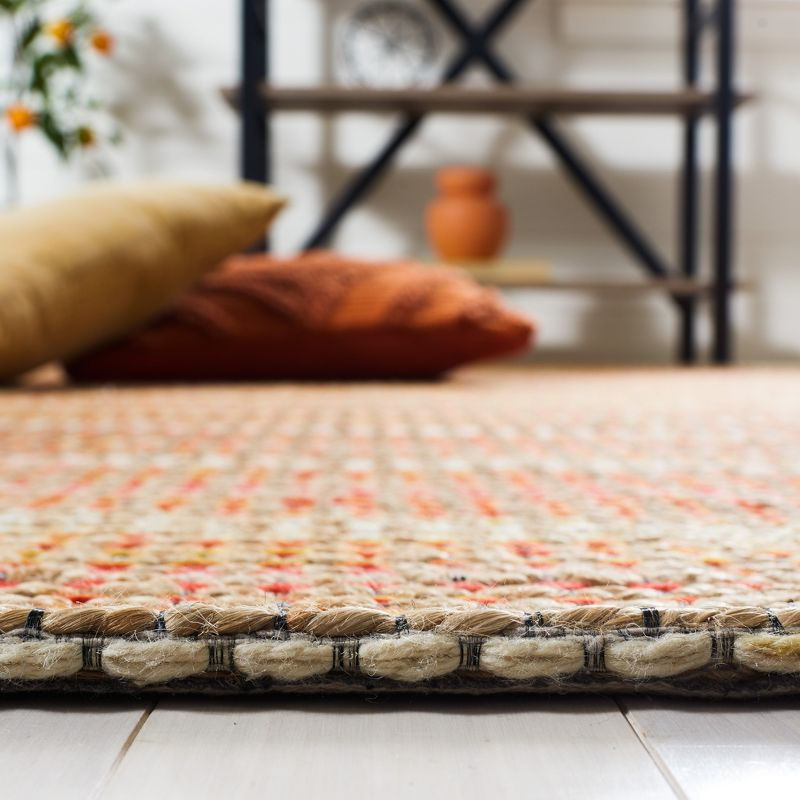 Marbella MRB851 Hand Loomed Area Rug - Natural/Red - 5'x8' - Safavieh.
