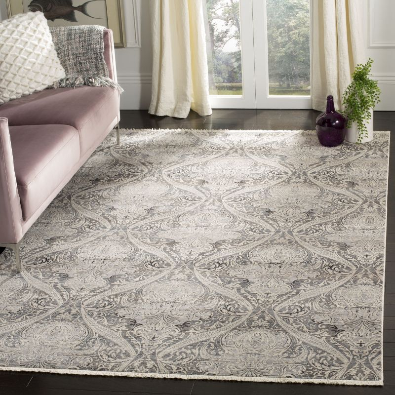 Vintage Persian VTP473 Power Loomed Indoor Area Rug - Grey/Charcoal - 4'x6' - Safavieh