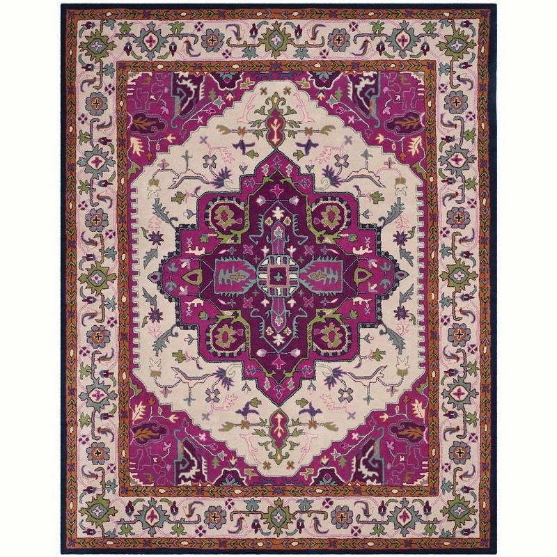 Bellagio BLG541 Hand Tufted Area Rug - Ivory/Pink - 8'9"x11'9" - Safavieh..