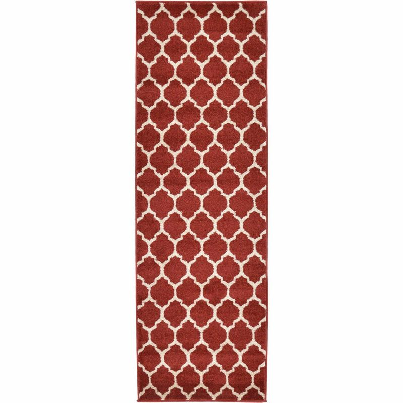 Unique Loom 2' 0 x 6' 1 Trellis Philadelphia Dark Terracotta Area Rug