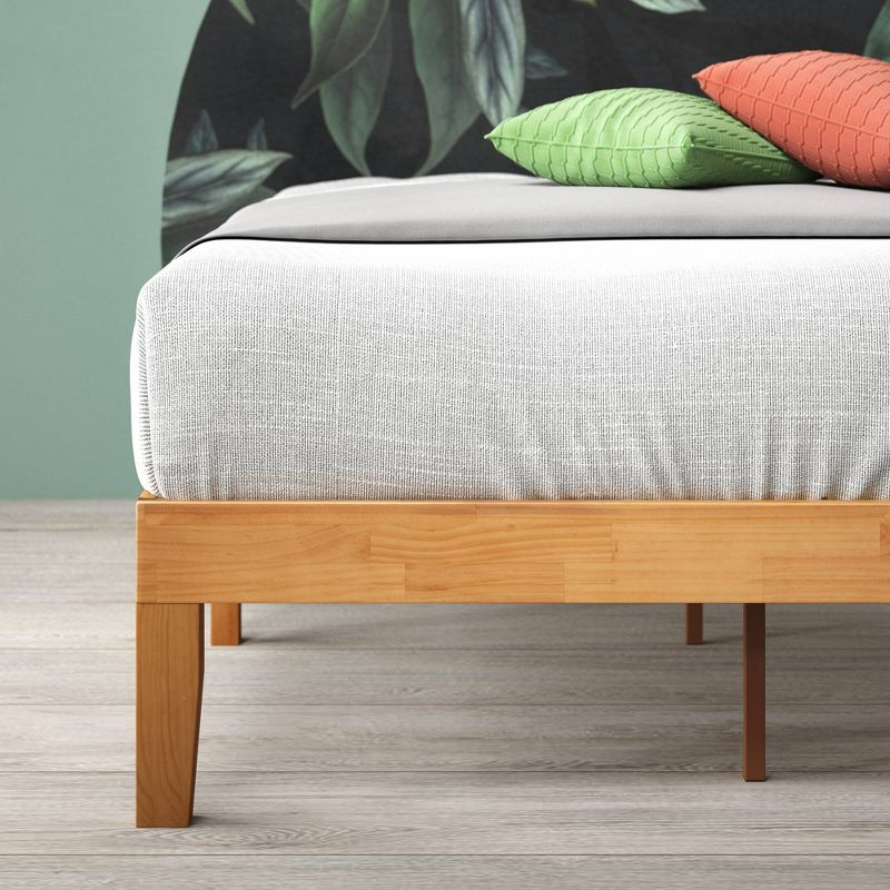 Queen Moiz 14" Wood Platform Bed Frame Natural - Zinus: Easy Assembly, Underbed Storage