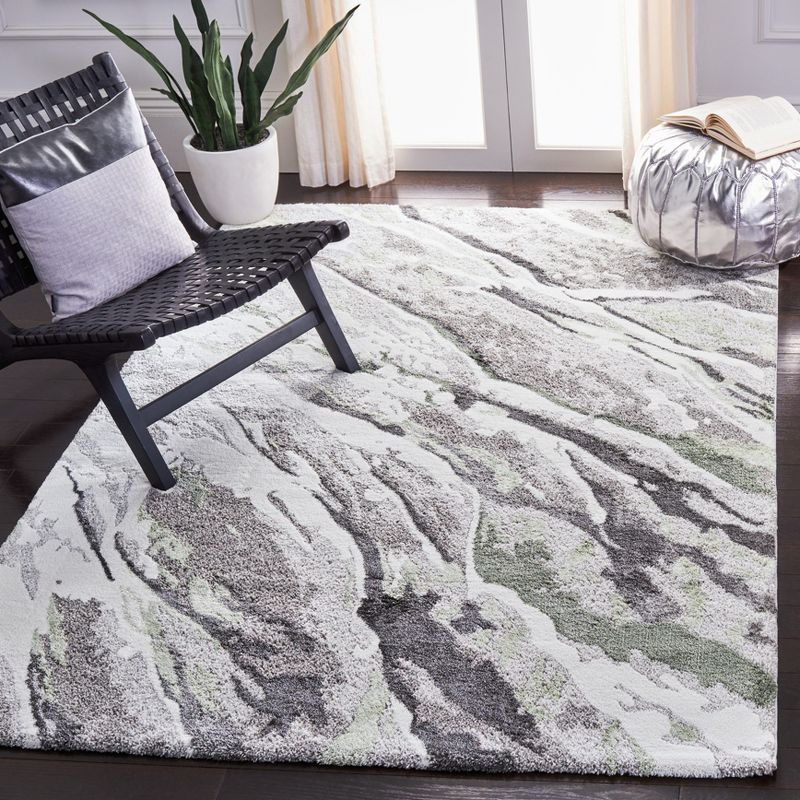 Century CTY324 Power Loomed Area Rug - Grey/Green - 6'7"x9' - Safavieh.