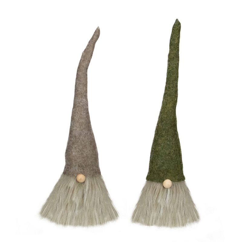 Northlight Seasonal Green and Gray Christmas Gnome Figures