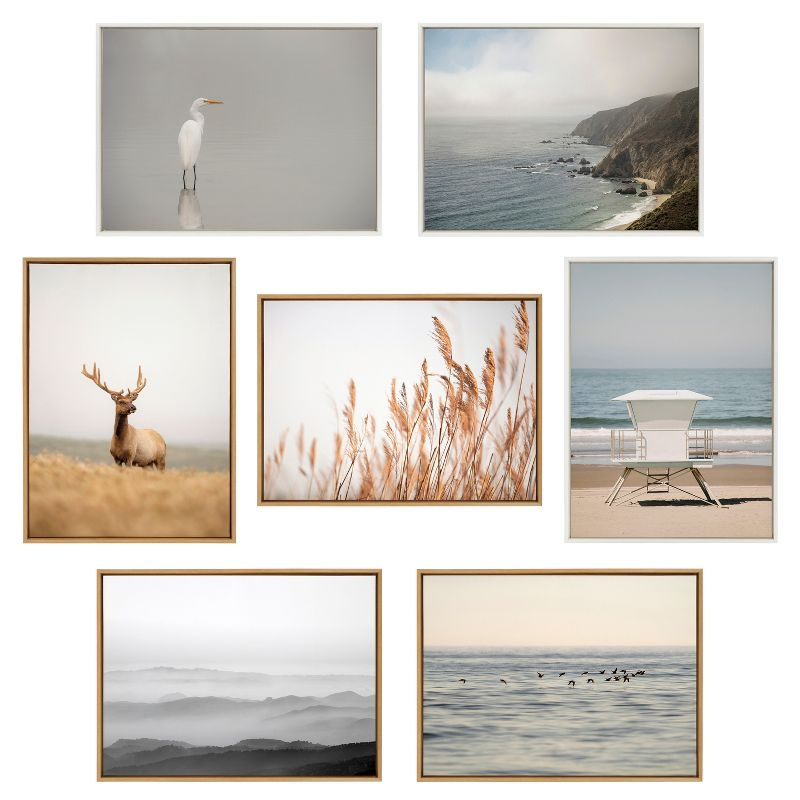 18" x 24" Sylvie Surf Shack Framed Canvas by Crystal Lynn Collins White - Kate & Laurel All Things Decor: Coastal Wall Art