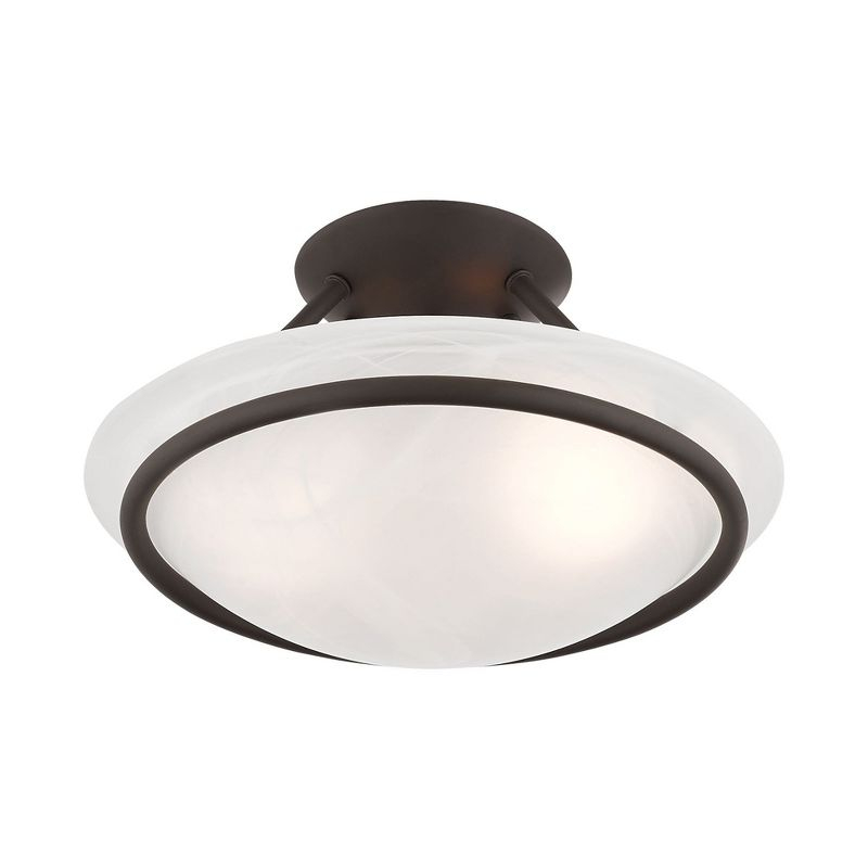 Livex Lighting Newburgh 2 - Light Semi-Flush Mount in  Bronze