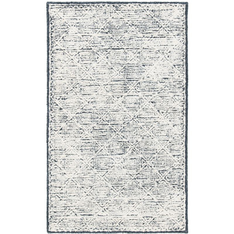 Roslyn ROS801 Hand Tufted Area Rug - Black/Ivory - 3'x5' - Safavieh.
