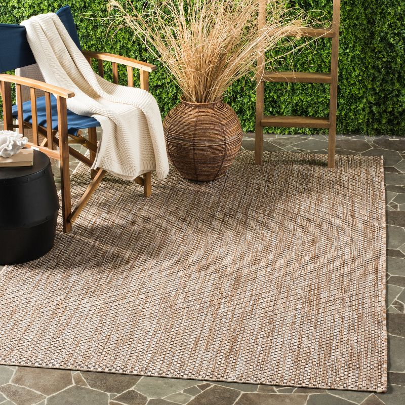 Courtyard CY8521 Power Loomed Indoor/Outdoor Accent Rug - Natural/Black - 2'7"x5' - Safavieh.