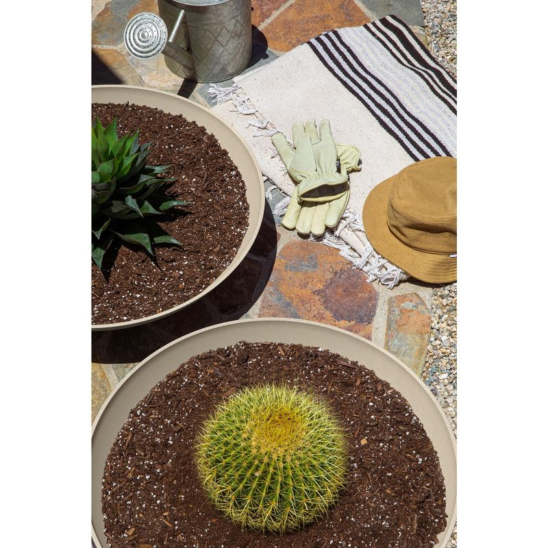 Veradek Mason Series Lane Bowl 24" Plastic-Stone Planter - Sand