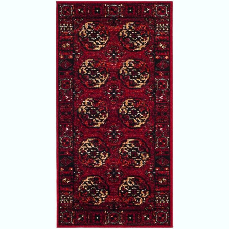 Vintage Hamadan VTH212 Power Loomed Indoor Accent Rug - Red/Multi - 2'7"x5' - Safavieh