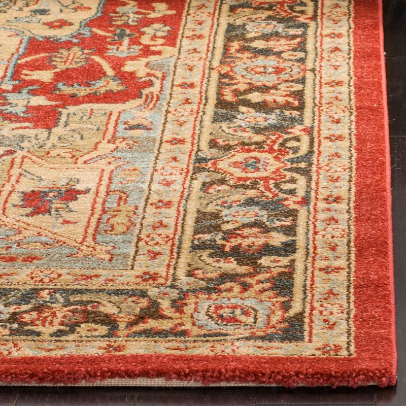 Mahal MAH625 Power Loomed Runner Rug - Natural/Navy - 2'2"x14' - Safavieh.