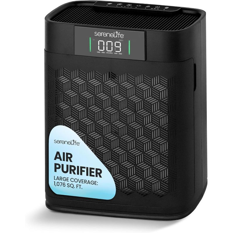 Smart Air Purifier for Home with WiFi Control, HEPA Filter + Real-time Air Quality Monitoring