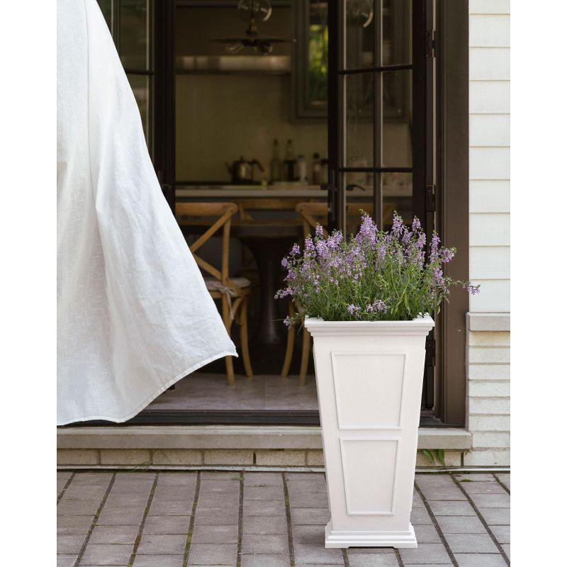 Veradek Brixton Tall 26" Plastic Planter - White