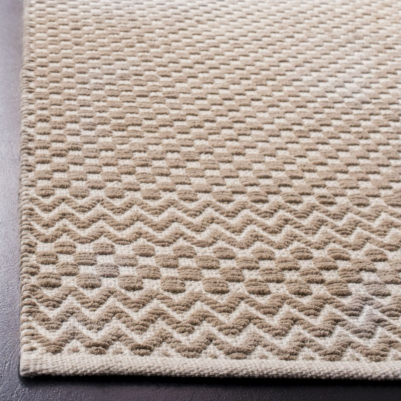 Boston BOS686 Flat Weave Indoor Area Rug - Taupe - 4'x6' - Safavieh