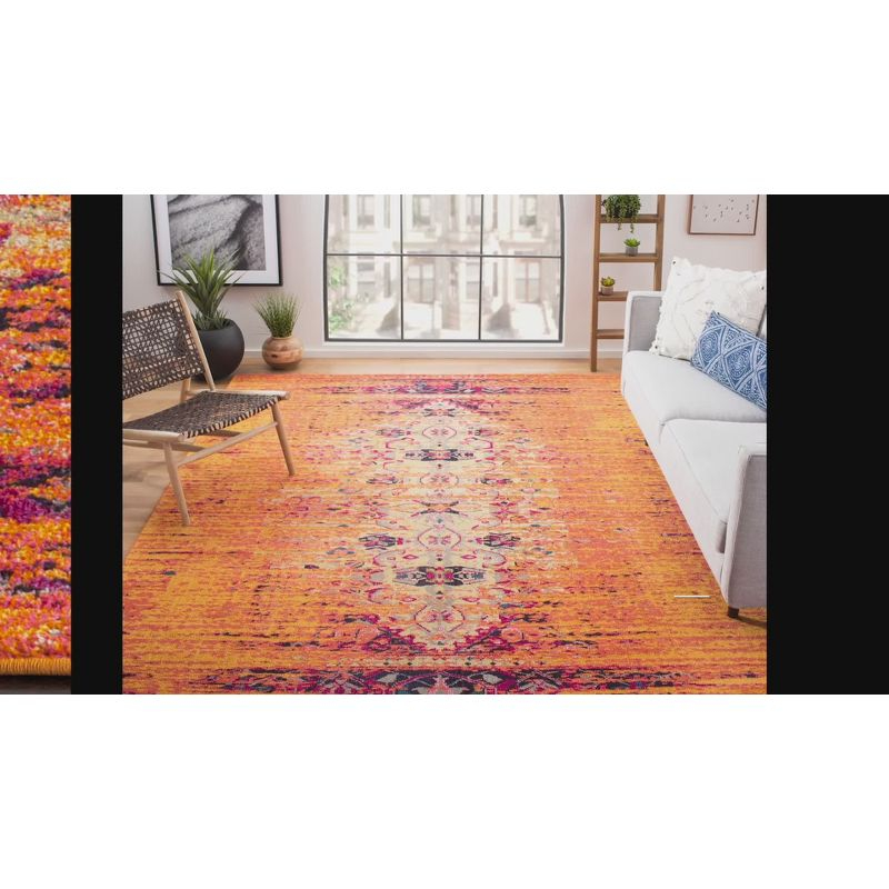 Monaco MNC209 Power Loomed Indoor Area Rug - Grey/Multi - 9' Round - Safavieh.