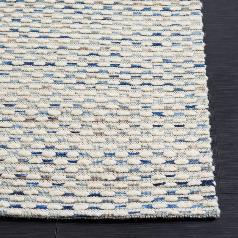 Marbella MRB158 Hand Woven Indoor Area Rug - White/Navy - 9'x12' - Safavieh