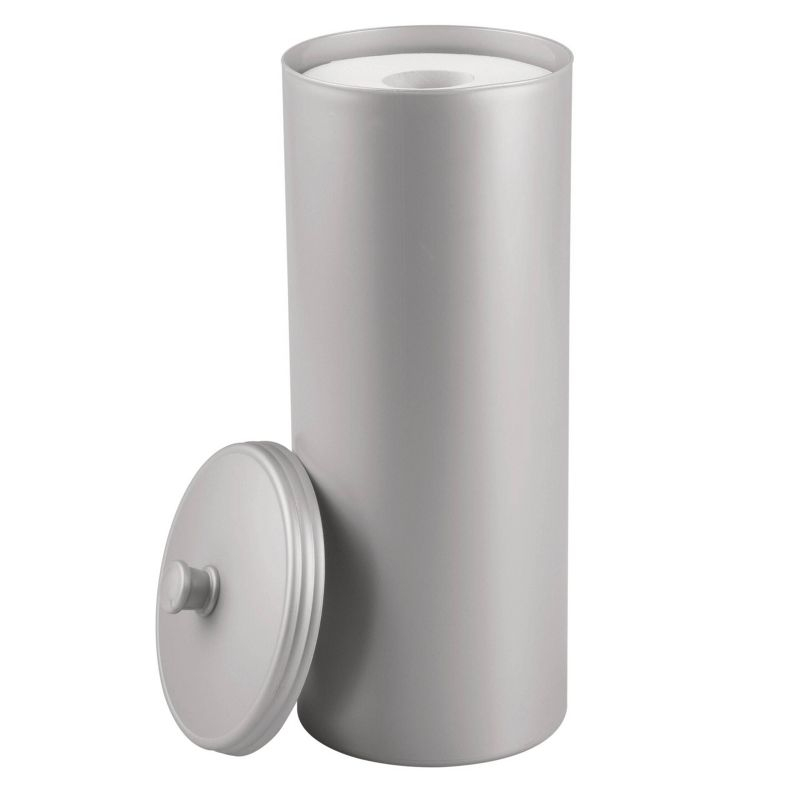 iDesign Plastic Toilet Tissue Holder Stand, The Kent Collection - Hold 3 Rolls of Toilet Paper, 6.5" x 15.5"