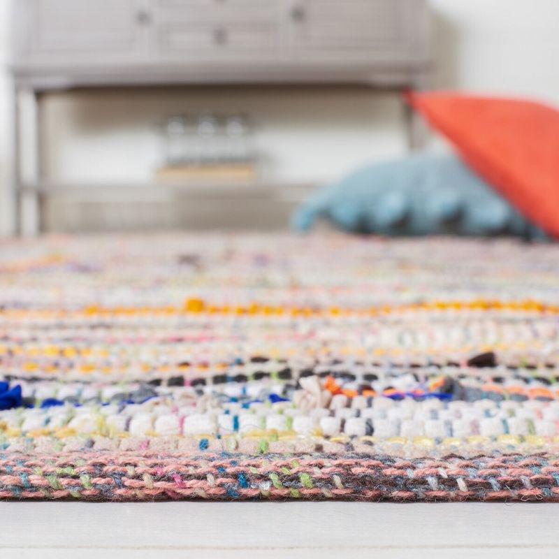 Rag Rug RAR240 Hand Woven Indoor Accent Rug - Ivory/Multi - 2'6"x4' - Safavieh.