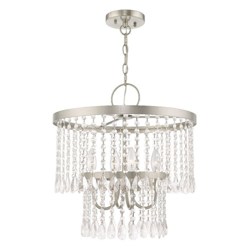 Livex Lighting Elizabeth 4 - Light Chandelier in  Brushed Nickel